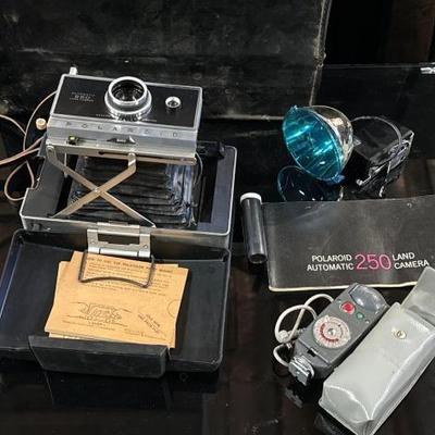 #5358 â€¢ Polaroid Automatic 250 Land Camera & Accessories
