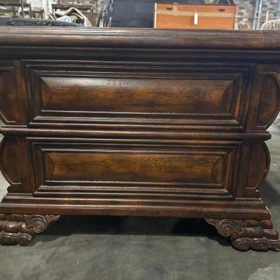 #5132 â€¢ vintage table with 2 drawers
