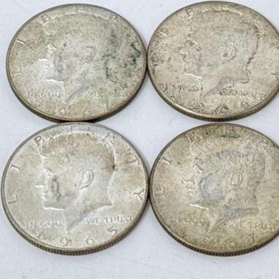 #783 â€¢ (4) 1965-1967 Kennedy Head Half Dollars
