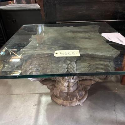 #5606 â€¢ small glass table and base
