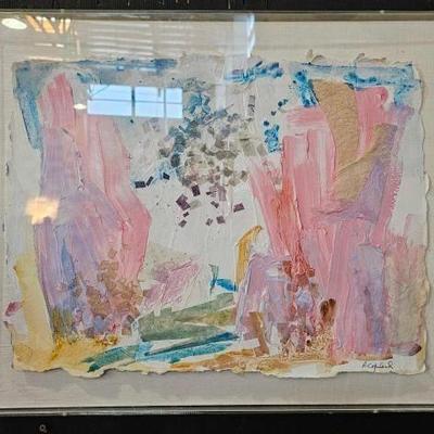 #6572 â€¢ Framed Painting with Signature
