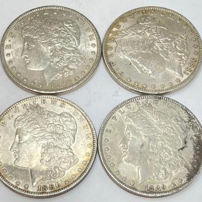 #602 â€¢ (4) 1886-1896 Morgan Silver Dollar
