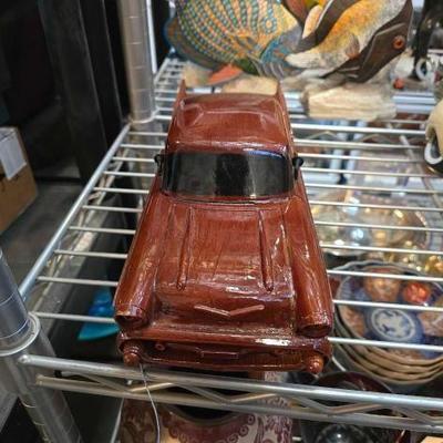 #3060 â€¢ Carved Wooden Chevrolet Bel-Air Model
