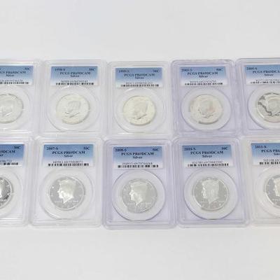 #548 • (10) 1993-2011 Kennedy Half Dollar Silver Coins
