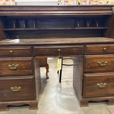 #5106 â€¢ wood roll top desk
