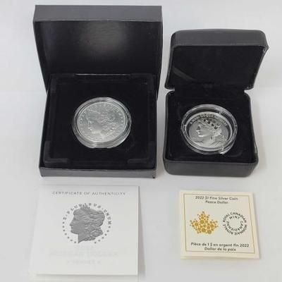#556 â€¢ (2) 2021 & 2022 Silver Coins
