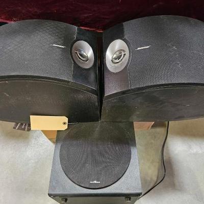 #6226 â€¢ 2 Bose Speakers with Subwoofer
