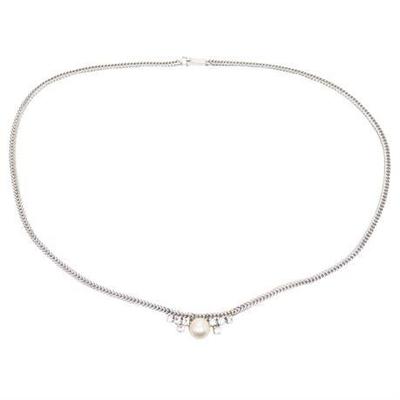 Lot 113  
Sterling Silver Princess Style Necklace