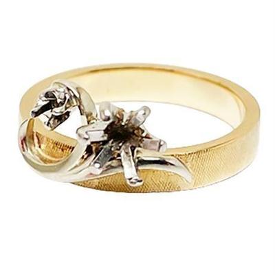 Lot 020
Vintage 18K White and Yellow Gold Engagement Setting