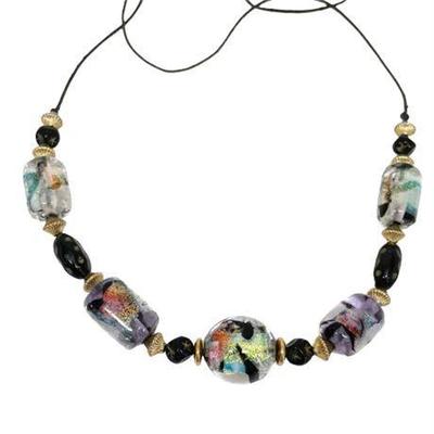Lot 122 
Fused Art Glass Statement Necklace