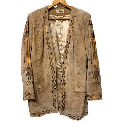 Lot 019-093   2 Bid(s)
Vintage Char Santa Fe Suede Hand Painted Corn Maiden Jacket with Silver Buttons