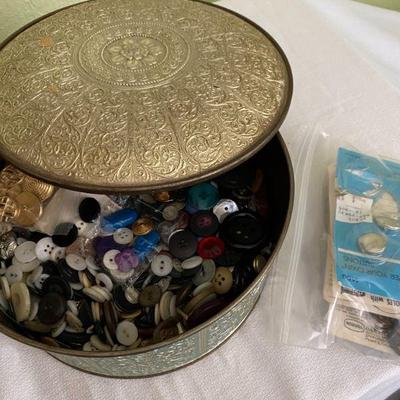 vintage button box