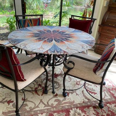 glass top table