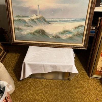 Signed Original Seascape OIl Painting Large