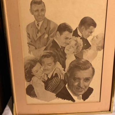 Framed Clark Cable print 5 bucks