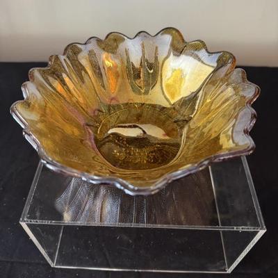 Colored glass bowl 