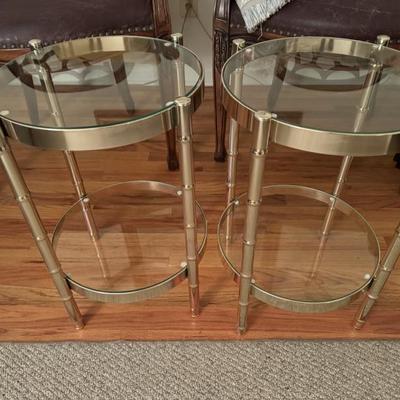 Metal/glass side tables