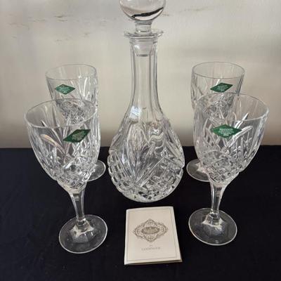 Shannon Crystal decanter and glasses 