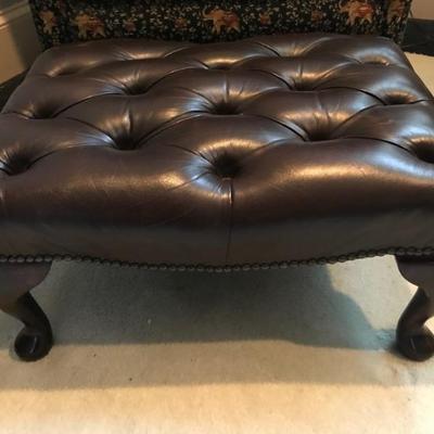leather foot stool $110
23 X 17 X 11