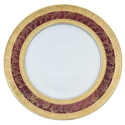 Lot 170  
Thomas Bavaria Red and Gold Porcelain Dinner Plates, Set of Twelve