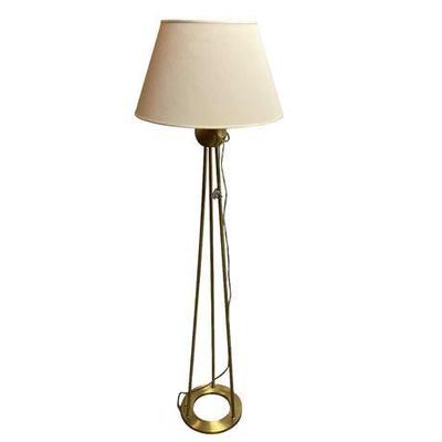 Lot 47  
Vintage Brass Floor Adjustable Height Reading Lamp