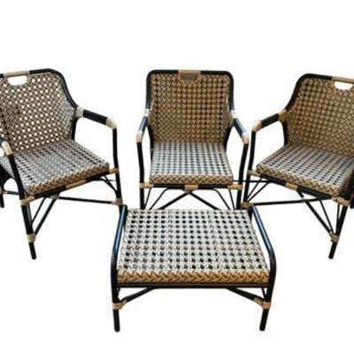 Lot 61 
Wicker Woven Patio Four Piece Seating Set