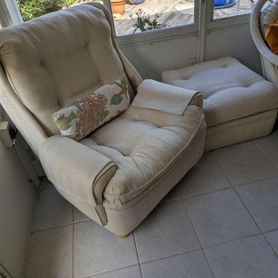 sofa chair with ottoman 