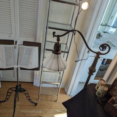 antique floor lamp - miusic/book stand 