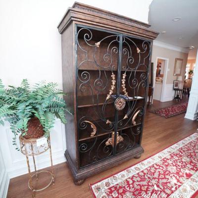 Armoire with Metal double doors (81”h x 47” w x 21” d)