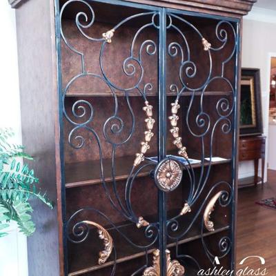 Armoire with Metal double doors (81”h x 47” w x 21” d)