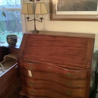 $300 Mahogany secretary 42â€H 40â€W 20â€depth