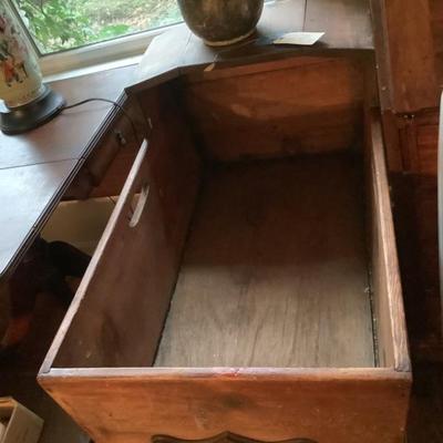 $125 Pine baby cradle 31"H 34"L 20"W