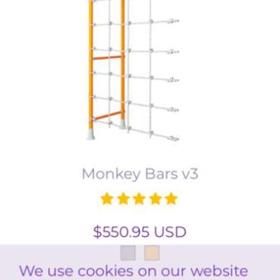 Brainrich monkey bars $275 NIB tension mount indoor ($550 new )