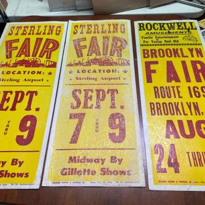 Carnival Cardboard Signs
