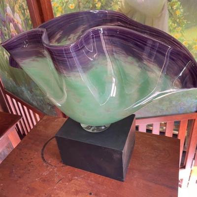 Art Glass on pedestal