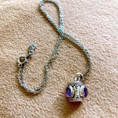 HGS018 Amethyst SS Necklace 