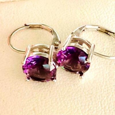 HGS081 Amethyst Earrings (pair)