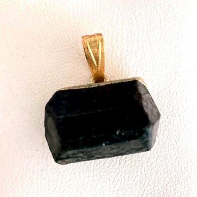 HGS084 Black Tourmaline Protection Pendant