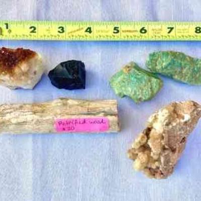 HGS096 Petrified Wood, Citrine, Amazonite And More 