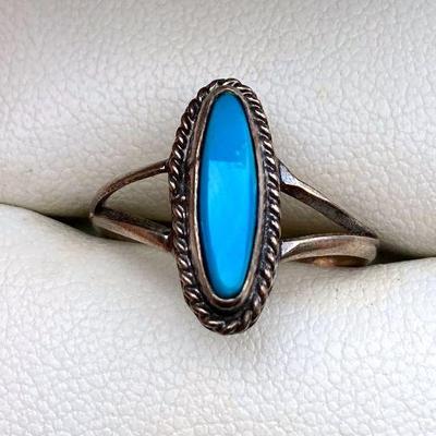HGS150 Turquoise SS Ring SZ 7