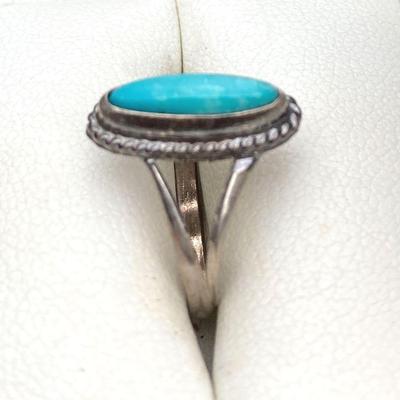 HGS151 Turquoise SS Ring SZ 5.5