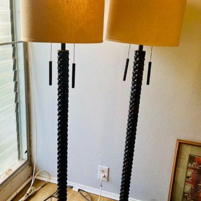 HGS215 Wood Floor Lamps (pair)