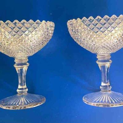HGS120 Pair Of Antique Crystal Glasses