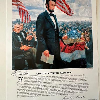Abraham Lincoln - The Gettysburg Address Art By Artist Mort Kunstler