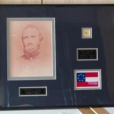 Actual Piece Of Civil War Scarf Worn By Stonewall Jackson 1824-1863 - Numbered 132/300