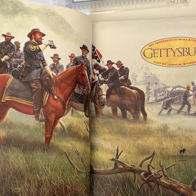 Gettysburg Book With Lieutenant General James Longstreet Art By Mort Kunstler 1993 Inc COA