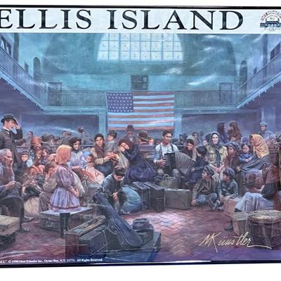 Ellis Island Destination America Offset Litho Poster Signed By Civil War Artist Mort Kunstler