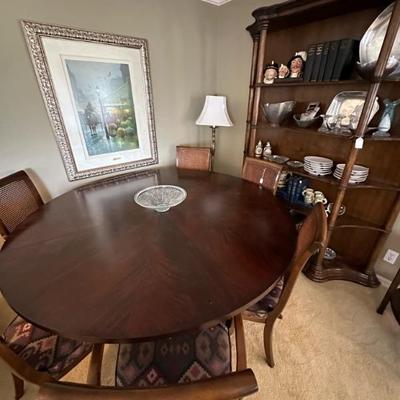 Round dining table 6 chairs
