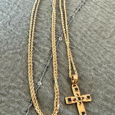 Cartier 18kt cross, chain sold separately 