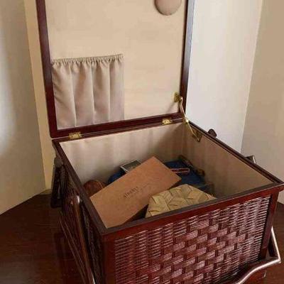 Sewing basket and supplies